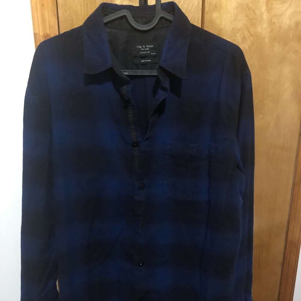 Sz M | Rag & Bone blue flannel